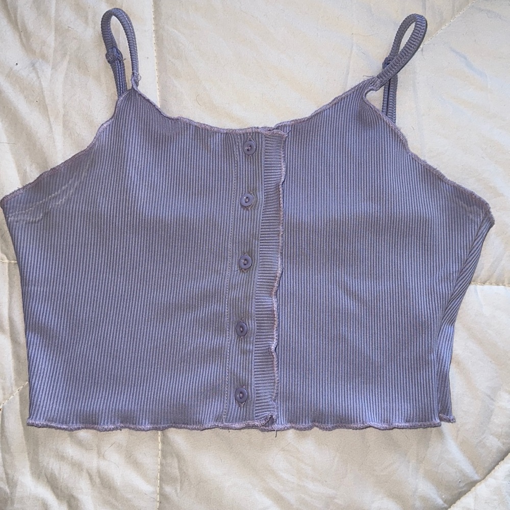 Purple top with buttons